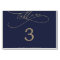 Romantic Navy Calligraphy | Flourish Table Number