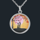 Romantic Necklace<br><div class="desc">Imagine a beautifully crafted necklace pendant that embodies the essence of eternal love and connection. This exquisite piece features a delicately designed portrayal of a couple holding hands, symbolizing a profound bond. The pendant showcases a finely detailed depiction of the couple in profile, their hands intertwined gracefully. The woman's flowing...</div>