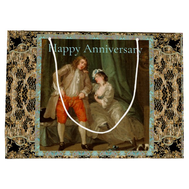 Romantic Old World Elegant All Occasion Large Gift Bag (Back)