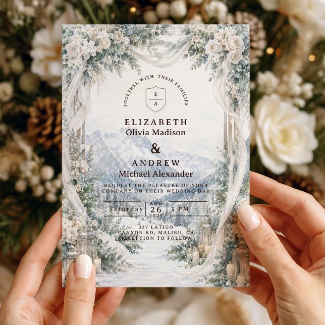 Romantic Outdoor Winter Wedding Invitation (Creator Uploaded)
