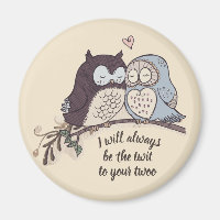 Romantic Owls in Love Twit Twoo
