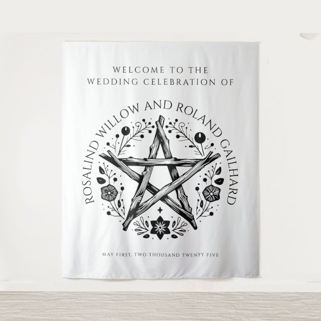 Romantic Pagan Wicca Wedding Wedding  Tapestry (Front)