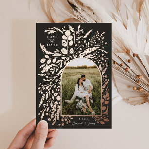Romantic Painted Floral Arch Photo Save The Date