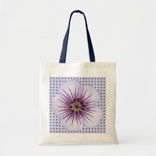 Romantic Pale Blue Geranium Flower Tote Bag