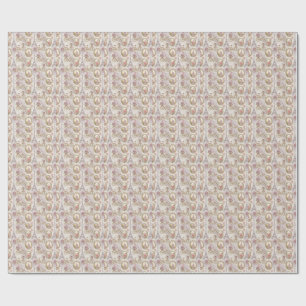 Romantic Paris Eiffel Tower & Roses Floral Design Wrapping Paper