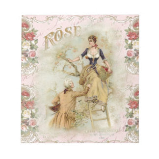 Romantic Paris Lovers pink shabbychic Notepad