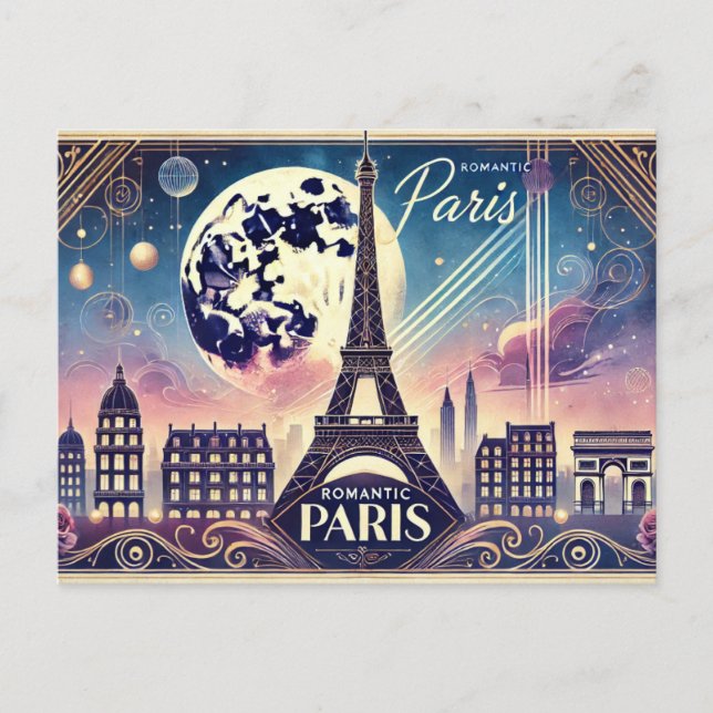 Romantic Paris Postcard (Front)