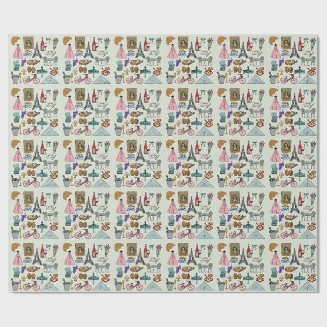 Romantic Paris Wrapping Paper (Seam)