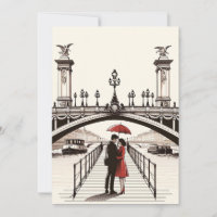 Romantic Parisian Love Card - Celebrate Your Love