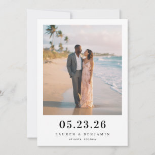 Romantic Pastel Beach Photo Save The Date