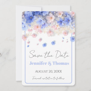 Romantic Pastel Cottagecore Wildflowers Wedding Save The Date