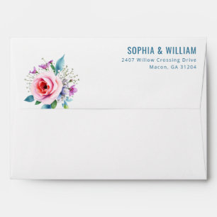 Romantic Pastel Floral Arrangment Envelope