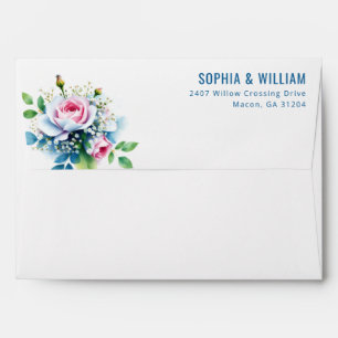 Romantic Pastel Floral Bouquet Envelope
