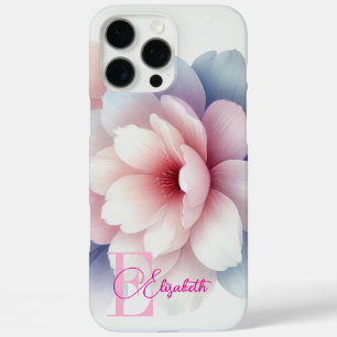 Romantic Pastel Pink Floral Personalised  iPhone 16 Pro Max Case