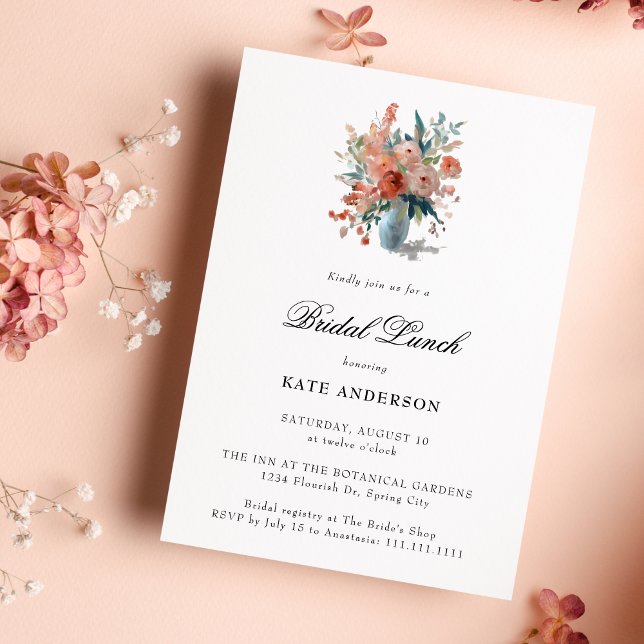 Romantic Pastel Spring Flower Bridal Shower  Invitation (Creator Uploaded)