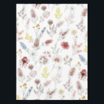 Romantic Pastel Watercolor Wildflowers Tablecloth<br><div class="desc">This Romantic Pastel Watercolor Wildflowers design,  inspired by Australian wildflowers,  adds gentle colour and delicate floral detail to any space. Soft pastel tones and a relaxed watercolor style blend effortlessly into your décor,  creating a cosy,  peaceful,  and quietly romantic atmosphere.</div>