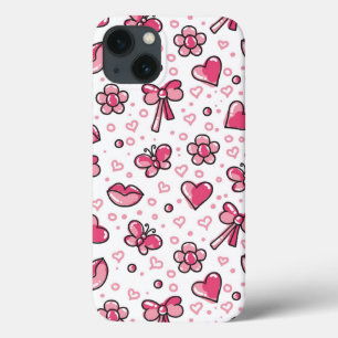 romantic pattern iPhone 13 case