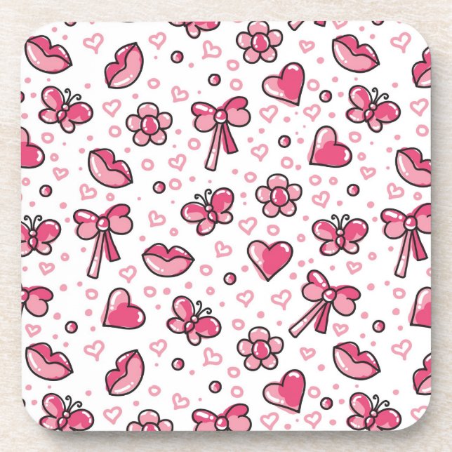 romantic pattern coaster (Front)