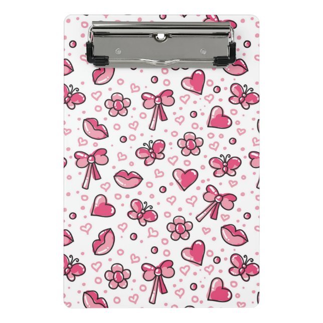 romantic pattern mini clipboard (Front)