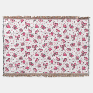 romantic pattern throw blanket