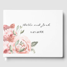 Romantic Peach Roses Floral Wedding