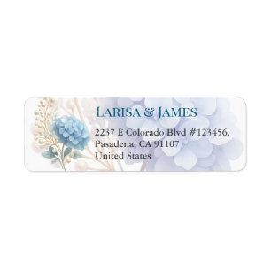 Romantic Pearl Hydrangea Blue Waterercolor Wedding