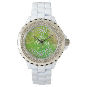 Romantic Pearls Green eWatch Watch
