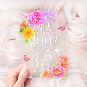 Romantic Peonies Garden Mother's Day Acrylic Invitations