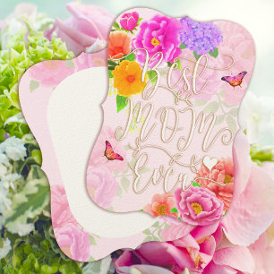 Romantic Peonies Garden Pink Best Mom Invitation