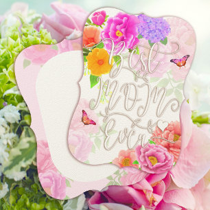 Romantic Peonies Garden White Best Mom Invitation