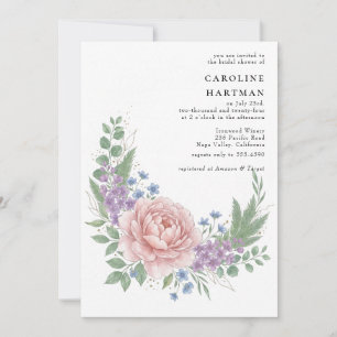 Romantic Peony Bridal Shower Invitation – Soft Flo