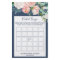 Romantic Peony Flowers | Blue Bridal Bingo Game