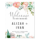 Romantic Peony Flowers Welcome Wedding