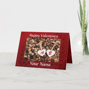Romantic personalised hearts valentine's day holiday card