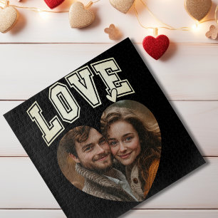 Romantic Personalised Photo Valentines Jigsaw Puzzle