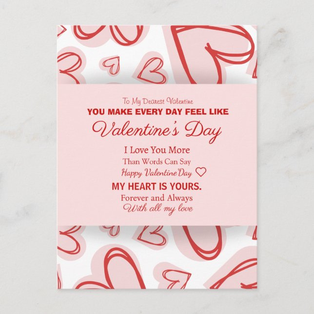 Romantic Personalized Valentine's Day Card  (Front)