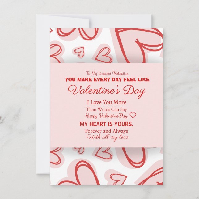 Romantic Personalized Valentine's Day Card  (Front)