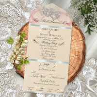 Romantic Petals & Hearts - Peach/Silver