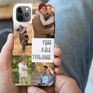 Romantic Photo Collage You are The One White