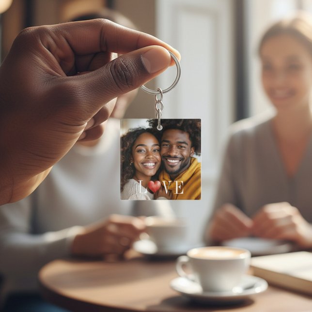 Romantic Photo LOVE Heart White Accessory Key Ring (Creator Uploaded)