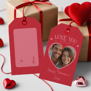 Romantic Photo LOVE YOU Valentine's Day Gift Tags