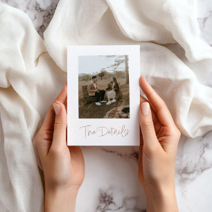 Romantic photo minimal The Details Enclosure Card