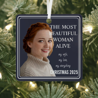 Romantic Photo Most Beautiful Woman Alive Metal Tree Decoration
