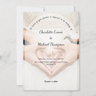 Romantic Photo Wedding Invitation