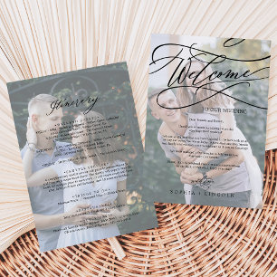 Romantic Photo Wedding Welcome Letter & Itinerary