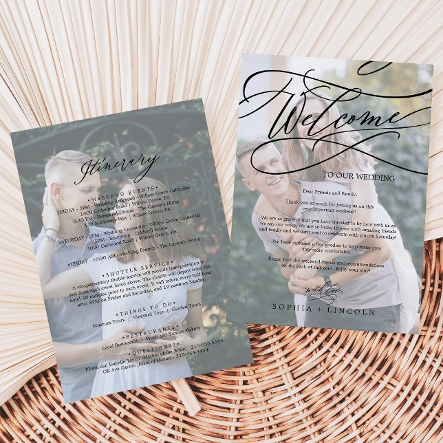 Romantic Photo Wedding Welcome Letter & Itinerary (Creator Uploaded)