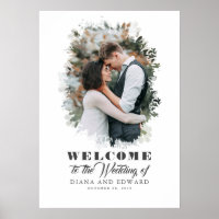 Romantic Photo Wedding Welcome Sign