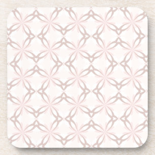 Romantic Pink and Grey Flowers Coaster