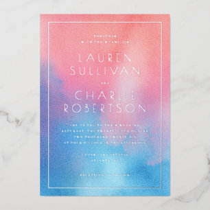 Romantic Pink Blue Ombre