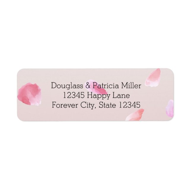 Romantic Pink Blush Rose Petal Floral (Front)